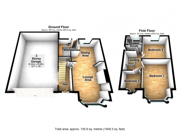 Floor Plan Image for 3 Bedroom Property for Sale in Valley Road, Erith ** VIDEO & 3D FLOORPLAN AVAILABLE **