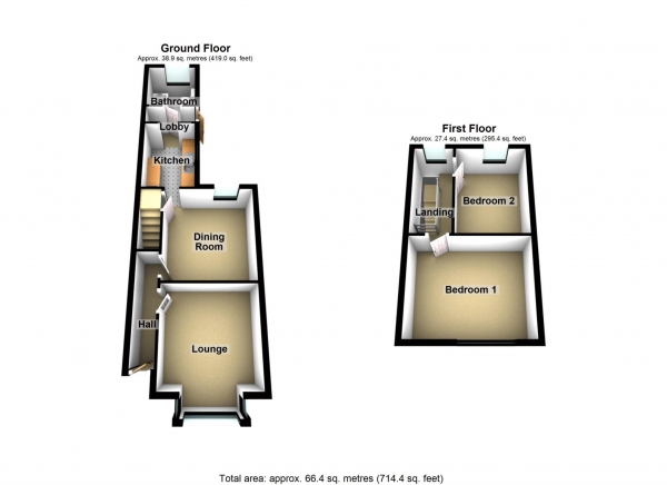 Floor Plan Image for 2 Bedroom Property for Sale in Greening Street, Abbey Wood  ** VIDEO & 3D FLOORPLAN AVAILABLE **