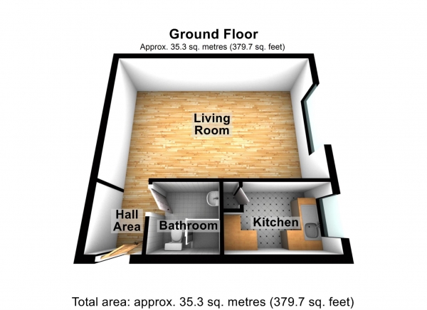 Floor Plan Image for Studio for Sale in Shortlands Close, Belvedere  ** VIDEO & 3D FLOORPLAN AVAILABLE **