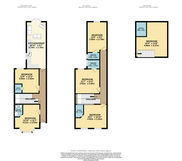 Floor Plan Image for 6 Bedroom Terraced House to Rent in London Road, Reading