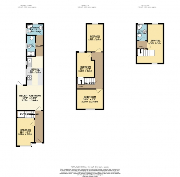 Floor Plan Image for 5 Bedroom Terraced House to Rent in Clarendon Road, Reading