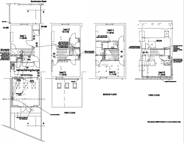 Floor Plan Image for 6 Bedroom Terraced House to Rent in Southampton Street, Reading