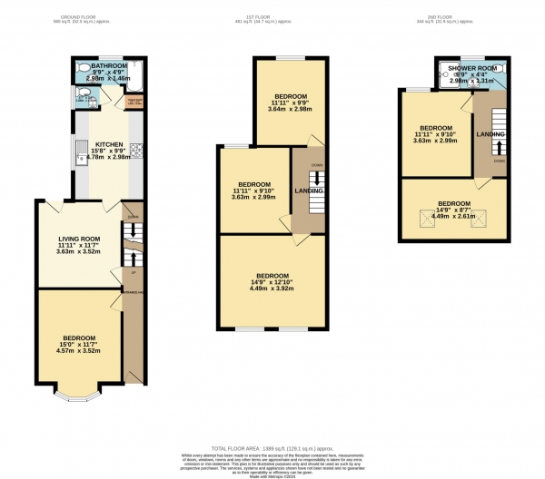 Floor Plan Image for 6 Bedroom Terraced House to Rent in Donnington Road, Reading