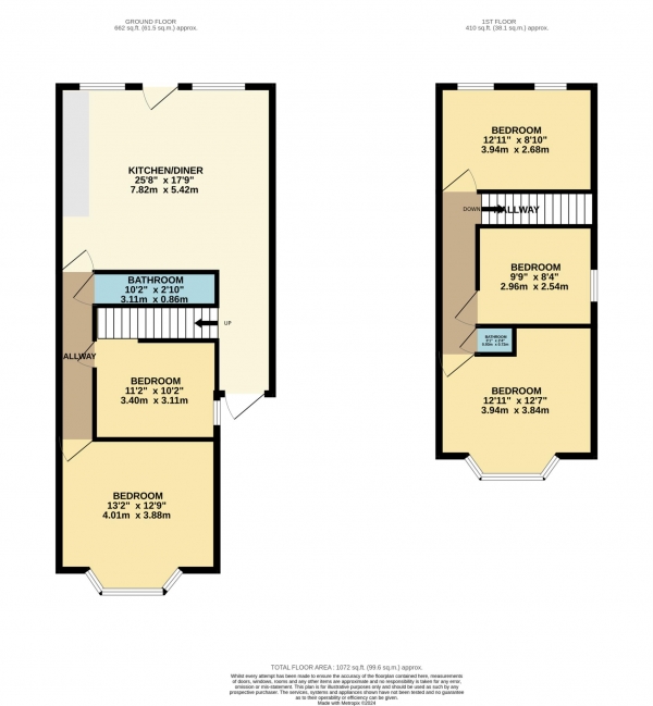 Floor Plan Image for 5 Bedroom Semi-Detached House to Rent in Eastern Avenue, Reading