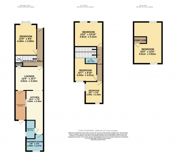 Floor Plan Image for 5 Bedroom Terraced House to Rent in Radstock Road, Reading