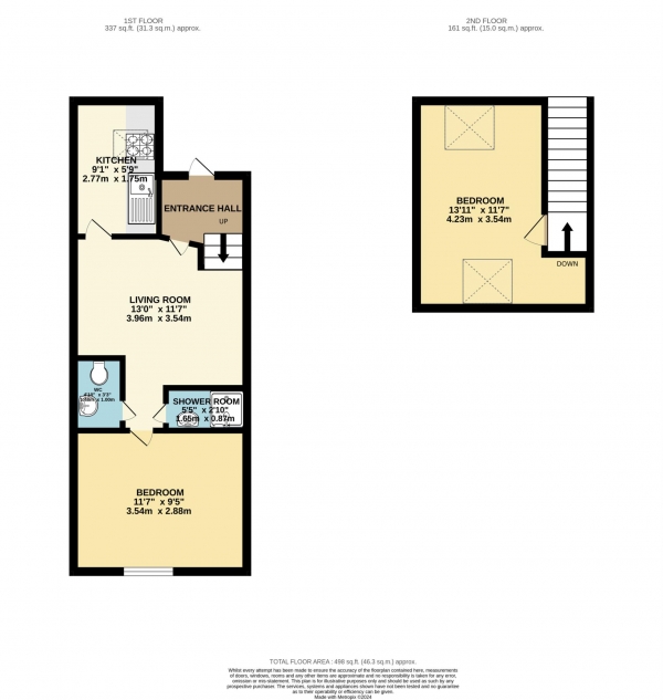 Floor Plan Image for 2 Bedroom Flat to Rent in Wokingham Road, Reading