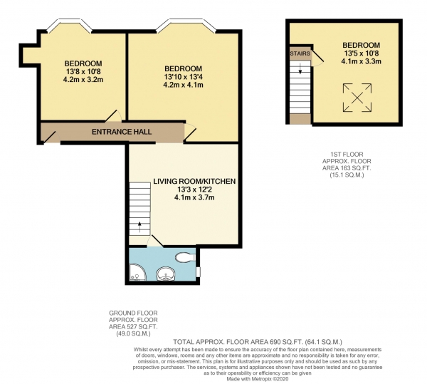 Floor Plan Image for 3 Bedroom Flat to Rent in Wokingham Road, Reading