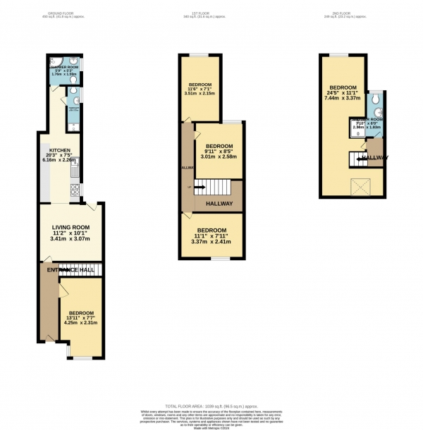 Floor Plan Image for 5 Bedroom Terraced House to Rent in Clarendon Road, Reading