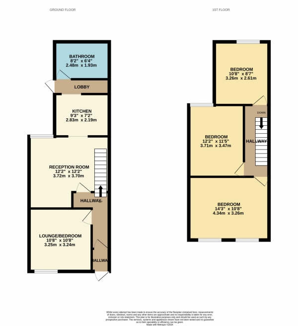 Floor Plan Image for 4 Bedroom Terraced House to Rent in Granby Gardens, Reading