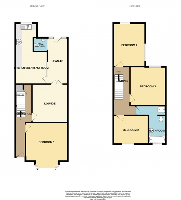 Floor Plan Image for 6 Bedroom Terraced House to Rent in Addington Road, Reading