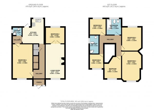 Floor Plan Image for 6 Bedroom Semi-Detached House to Rent in Alexandra Road, Reading