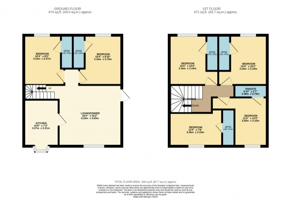 Floor Plan Image for 6 Bedroom Detached House to Rent in Whitby Drive, Reading