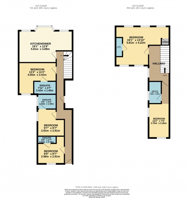 Floor Plan Image for 5 Bedroom Flat to Rent in Christchurch Road, Reading