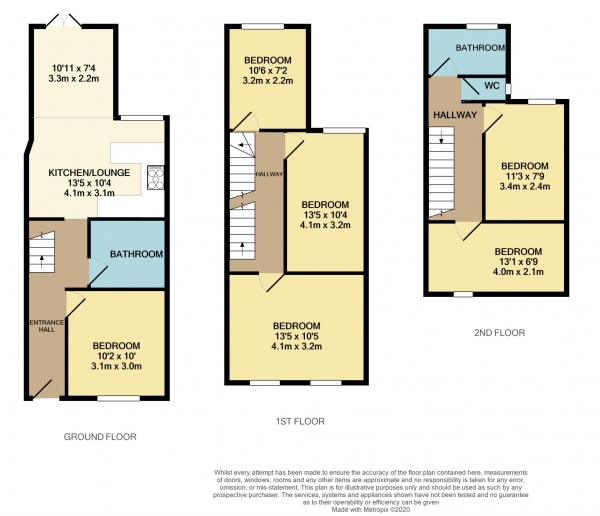 Floor Plan Image for 6 Bedroom Terraced House to Rent in Hatherley Road, Reading