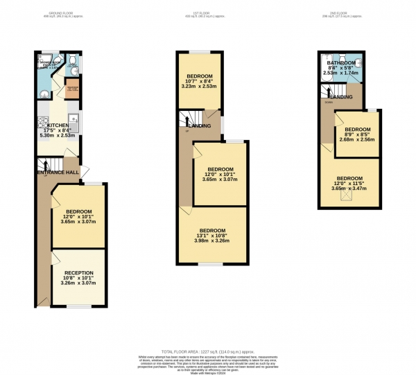 Floor Plan Image for 6 Bedroom Terraced House to Rent in Donnington Gardens, Reading