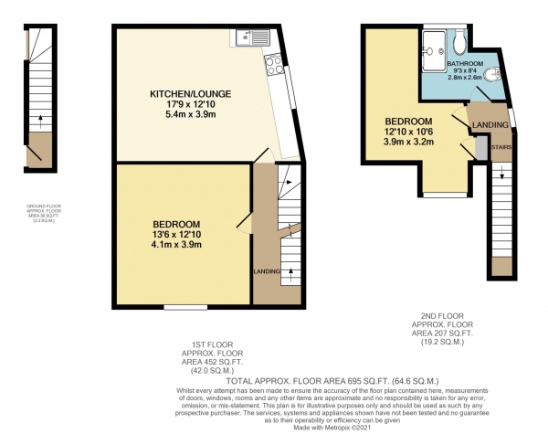 Floor Plan Image for 2 Bedroom Flat to Rent in Waylen Street, Reading