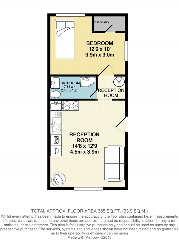 Floor Plan Image for 1 Bedroom Flat to Rent in High Street, Pangbourne, Reading, Berkshire