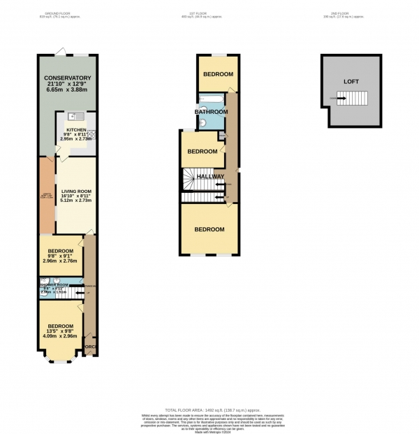 Floor Plan Image for 5 Bedroom Terraced House to Rent in St Bartholomews Road, Reading, Berkshire RG1