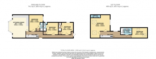 Floor Plan Image for 5 Bedroom Flat to Rent in Christchurch Road, Reading