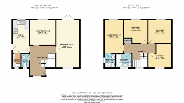 Floor Plan Image for 4 Bedroom Detached House to Rent in Plympton Close, Lower Earley