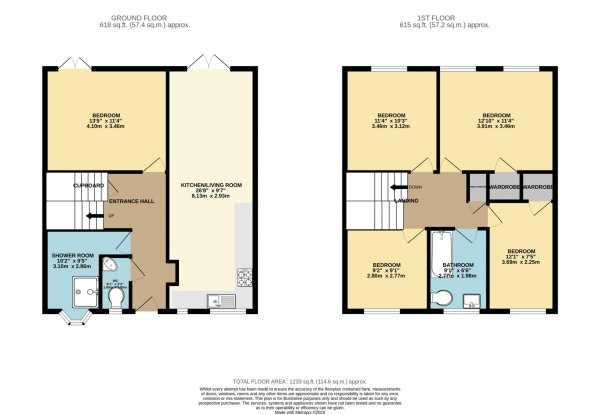 Floor Plan Image for 5 Bedroom Terraced House to Rent in Benyon Court, Bath Road