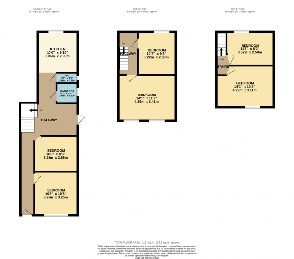 Floor Plan Image for 5 Bedroom Terraced House to Rent in St Peters Road, Reading