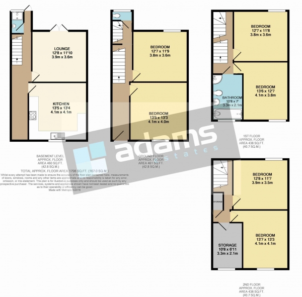 Floor Plan Image for 6 Bedroom Terraced House to Rent in Watlington Street, Reading