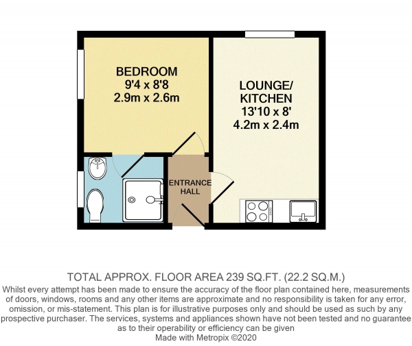 Floor Plan Image for 1 Bedroom Flat to Rent in Tilehurst Road, Reading