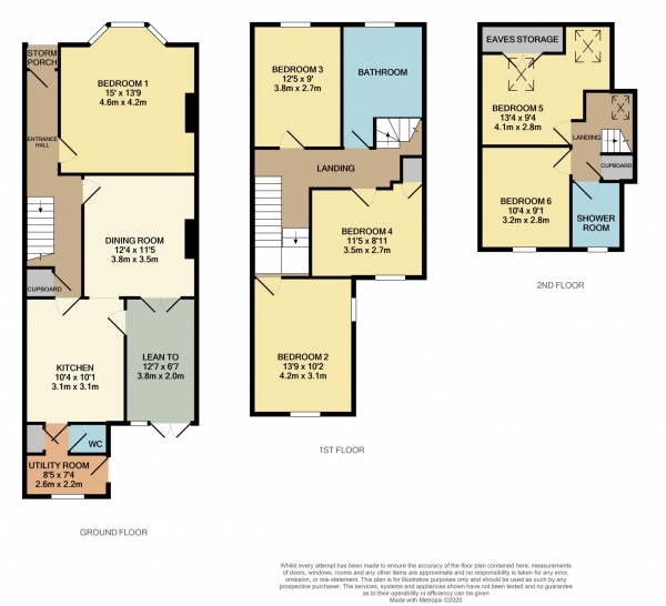 Floor Plan Image for 6 Bedroom Terraced House to Rent in Addington Road, Reading