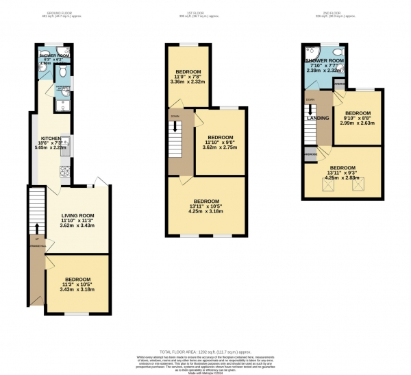 Floor Plan Image for 6 Bedroom Terraced House to Rent in Hatherley Road, Reading