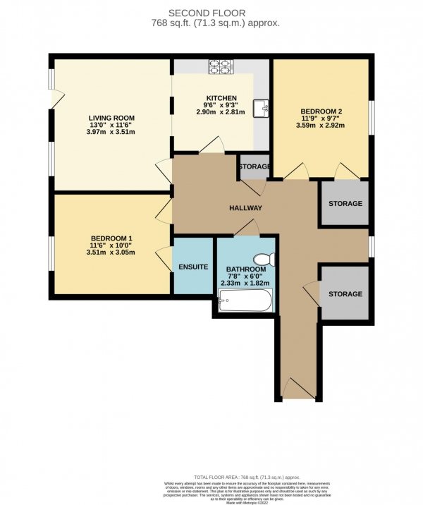 Floor Plan Image for 2 Bedroom Apartment to Rent in Basingstoke Road, Reading