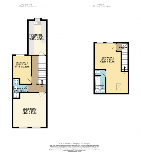 Floor Plan Image for 2 Bedroom Flat to Rent in Blenheim Road, Reading