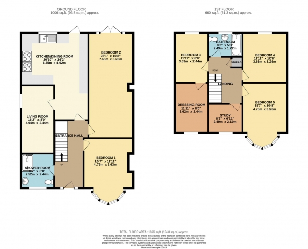 Floor Plan Image for 5 Bedroom Semi-Detached House to Rent in Culver Lane, Earley