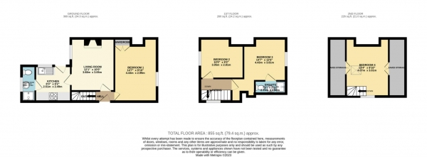 Floor Plan Image for 4 Bedroom End of Terrace House to Rent in Montague Street, Reading