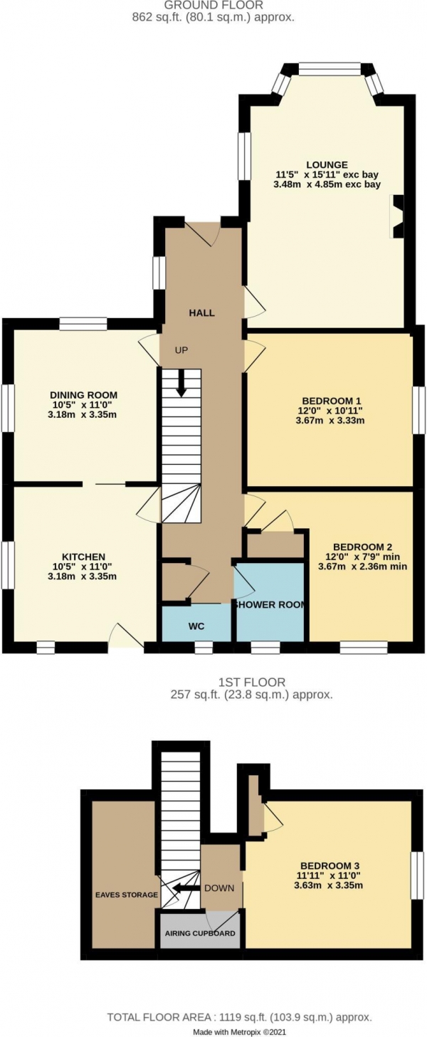 Floor Plan Image for 4 Bedroom Bungalow to Rent in Wokingham Road, Reading