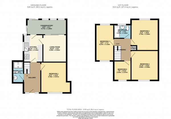 Floor Plan Image for 5 Bedroom Semi-Detached House to Rent in Harcourt Drive, Reading