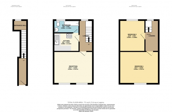 Floor Plan for 2 Bedroom Flat to Rent in Oxford Road, Reading, RG1, 7PL - £299 pw | £1295 pcm