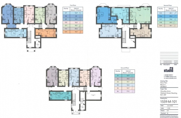 Floor Plan Image for 1 Bedroom Studio to Rent in Block A, Charndon Close, Reading