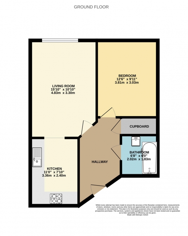 Floor Plan Image for 1 Bedroom Apartment to Rent in Blakes Quay, Reading