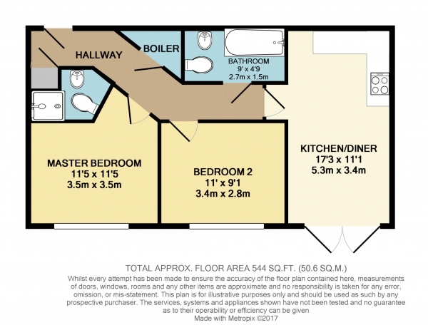 Floor Plan Image for 2 Bedroom Apartment for Sale in Cirrus Drive, Reading