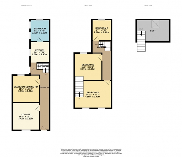 Floor Plan Image for 4 Bedroom Terraced House to Rent in Donnington Gardens, Reading