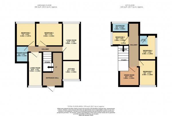 Floor Plan Image for 6 Bedroom Detached House to Rent in Woolacombe Drive, Earley