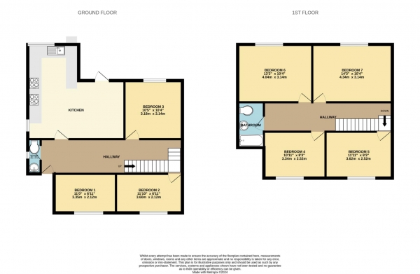 Floor Plan Image for 7 Bedroom Terraced House to Rent in Northcourt Avenue, Reading