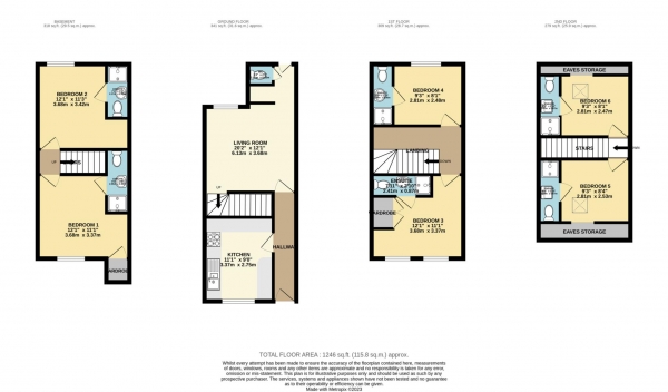 Floor Plan Image for 6 Bedroom Terraced House to Rent in Kings Road, Reading