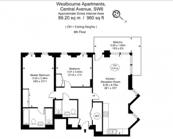 Floor Plan Image for 2 Bedroom Apartment for Sale in Central Avenue, London