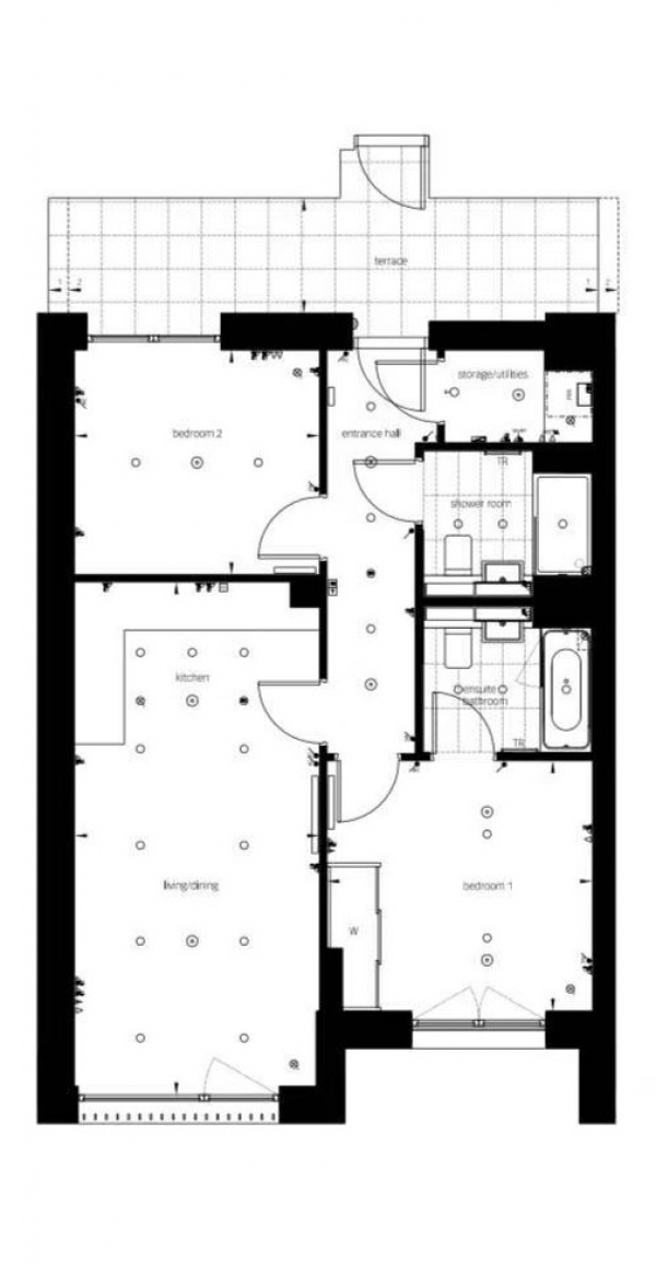 Floor Plan Image for 2 Bedroom Apartment for Sale in Cottam House, 305 Kidbrooke Park  Road, Greenwich