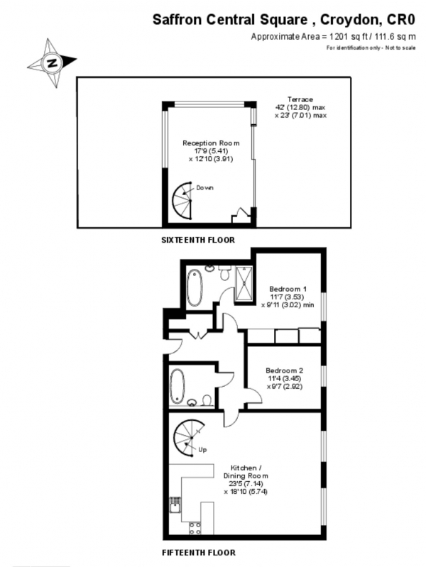 Floor Plan Image for 2 Bedroom Apartment for Sale in Tennyson Apartment, Croydon, Croydon