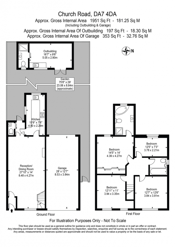 Floor Plan Image for 4 Bedroom Detached House for Sale in Church Road, Bexleyheath