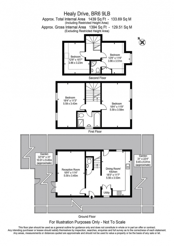 Floor Plan Image for 4 Bedroom Detached House for Sale in Healy Drive, Orpington, Orpington