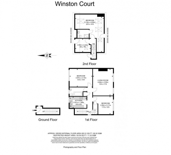 Floor Plan for 3 Bedroom Maisonette to Rent in Winston Court, Harrow, HA3, 6PF - £577 pw | £2500 pcm